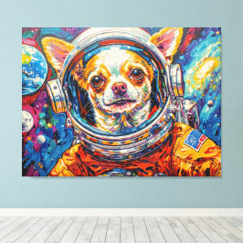 HONDEN IN DE RUIMTE-CHIHUAHUA 8 CANVAS AFDRUK