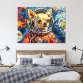 HONDEN IN DE RUIMTE-CHIHUAHUA CANVAS AFDRUK (Insitu (Slaapkamer))