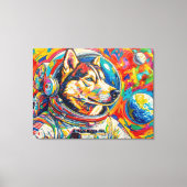 HONDEN IN DE RUIMTE-HUSKY 4 CANVAS AFDRUK (Voorkant)