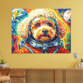 HONDEN IN DE RUIMTE-POODLE 12 CANVAS AFDRUK (Insitu (Woonkamer))