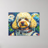 HONDEN IN DE RUIMTE-POODLE 16 CANVAS AFDRUK (Voorkant)