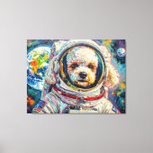 HONDEN IN DE RUIMTE-POODLE 19 CANVAS AFDRUK (Voorkant)