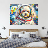 HONDEN IN DE RUIMTE-POODLE 19 CANVAS AFDRUK (Insitu (Slaapkamer))