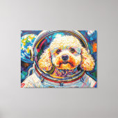 HONDEN IN DE RUIMTE-POODLE 20 CANVAS AFDRUK (Voorkant)