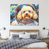 HONDEN IN DE RUIMTE-POODLE 20 CANVAS AFDRUK (Insitu (Slaapkamer))