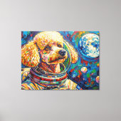 HONDEN IN DE RUIMTE-POODLE 22 CANVAS AFDRUK (Voorkant)