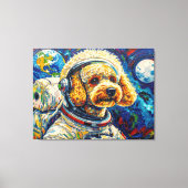 HONDEN IN DE RUIMTE-POODLE 24 CANVAS AFDRUK (Voorkant)