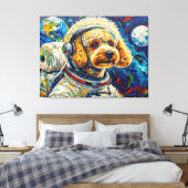 HONDEN IN DE RUIMTE-POODLE 24 CANVAS AFDRUK (Insitu (Slaapkamer))