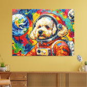 HONDEN IN DE RUIMTE-POODLE 2 CANVAS AFDRUK (Insitu (Woonkamer))