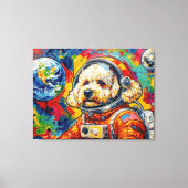 HONDEN IN DE RUIMTE-POODLE 2 CANVAS AFDRUK (Voorkant)