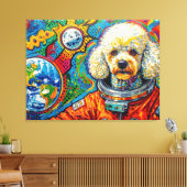 HONDEN IN DE RUIMTE-POODLE 5 CANVAS AFDRUK (Insitu (Woonkamer))