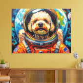 HONDEN IN DE RUIMTE-POODLE 8 CANVAS AFDRUK (Insitu (Woonkamer))