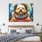 HONDEN IN DE RUIMTE-POODLE 8 CANVAS AFDRUK (Insitu (Slaapkamer))