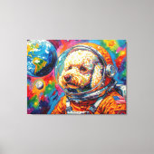 HONDEN IN DE RUIMTE-POODLE CANVAS AFDRUK (Voorkant)