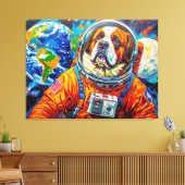 HONDEN IN DE RUIMTE ST. BERNARD 7 CANVAS AFDRUK (Insitu (Woonkamer))