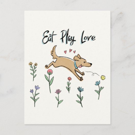 Honden in de tuin II | Eat Play Love Briefkaart (Voorkant)