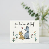 Honden in de tuin III | U had me bij mij thuis Briefkaart (Staand voorkant)