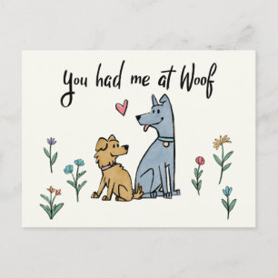 Honden in de tuin III   U had me bij mij thuis Briefkaart