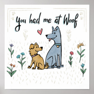 Honden in de tuin III   U had me bij mij thuis Poster