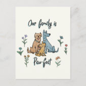 Honden in de tuin IV | Ons gezin is een poofaffel Briefkaart (Voorkant)