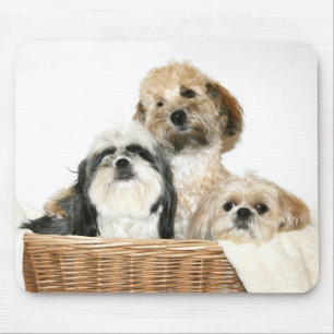 Honden in een mandje muismat