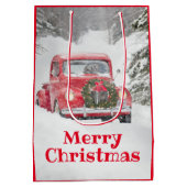 Honden in een vrachtwagen medium cadeauzakje (Achterkant)