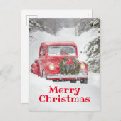 Honden in een vrachtwagen uitnodiging briefkaart (Voorkant / Achterkant)