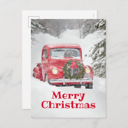 Honden in een vrachtwagen uitnodiging briefkaart (Voorkant / Achterkant)