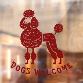 Honden in elke kleur welkom raamsticker (Vel 2)