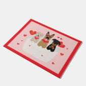 Honden in envelope Love Deurmat (Schuin)