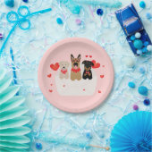 Honden in envelope Love Papieren Bordje (Feest)