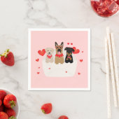 Honden in envelope Love Servet (Insitu)