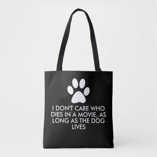 Honden in films met afdrukken in witte pagina's tote bag (Voorkant)