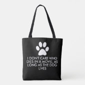 Honden in films met afdrukken in witte pagina's tote bag (Achterkant)