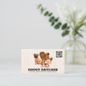 Honden in groep | QR-code Visitekaartje (Staand voorkant)