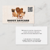 Honden in groep | QR-code Visitekaartje (Voorkant / Achterkant)