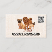 Honden in groep | QR-code Visitekaartje (Voorkant)