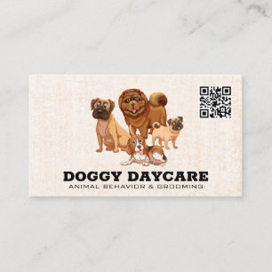 Honden in groep   QR-code Visitekaartje