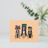 Honden in Halloween Costumes Briefkaart (Staand voorkant)