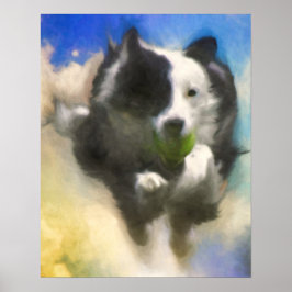 HONDEN IN HEAVEN BALL PATROL Australian Shepherd Poster