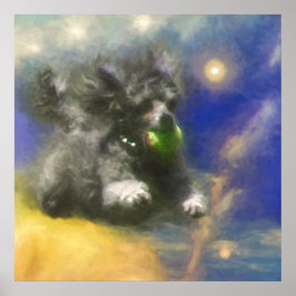 HONDEN IN HEAVEN BALL PATROL POODLE POSTER