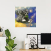 HONDEN IN HEAVEN BALL PATROL POODLE POSTER (Thuiskantoor)