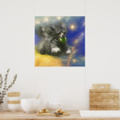 HONDEN IN HEAVEN BALL PATROL POODLE POSTER (Keuken)