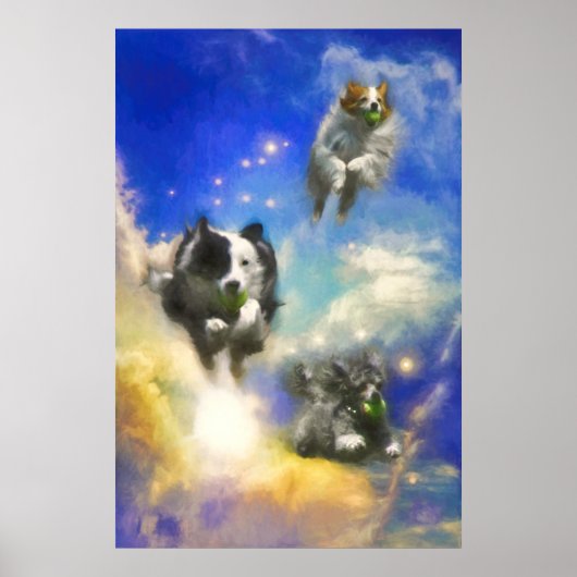 HONDEN IN HEAVEN "BALL PATROL" POSTER (Voorkant)