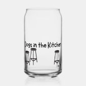Honden in het keukenglas blikvorm glas (Voorkant)
