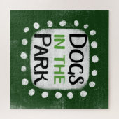 Honden in het park puzzel (Horizontaal)
