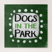Honden in het park puzzel (Verticaal)