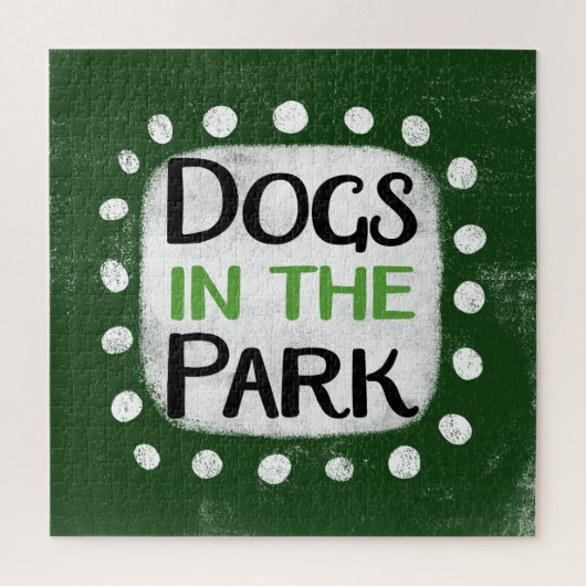 Honden in het park puzzel (Verticaal)