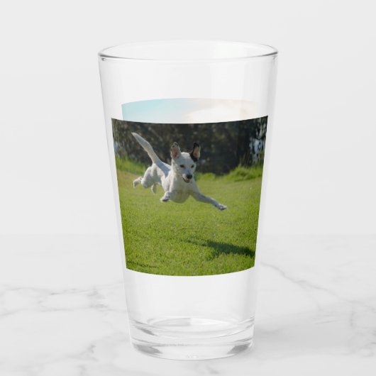 Honden in het spel, 2-zijdig, glas (Achterkant)