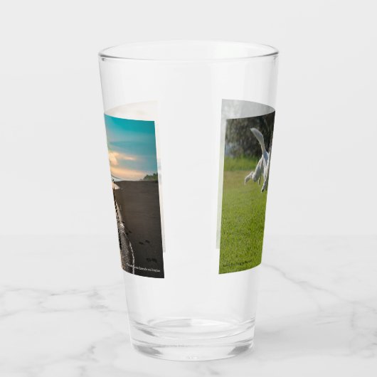 Honden in het spel, 2-zijdig, glas (Links)